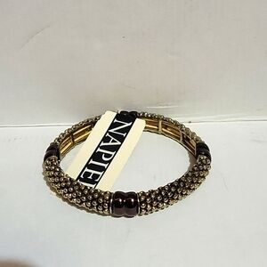 Napier gold and black bracelet
